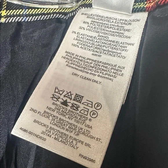 Brooks Brothers red black tartan plaid pleated skirt knee length size 12 - Picture 7 of 7